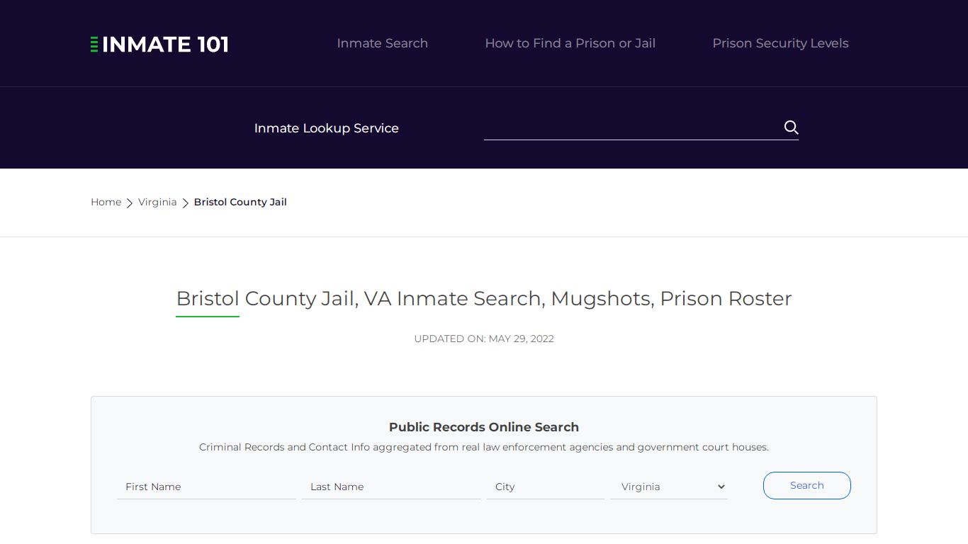 Bristol County Jail, VA Inmate Search, Mugshots, Prison Roster